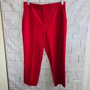 Zara Red Pleated Trouser Dress Pants NWT Size 8